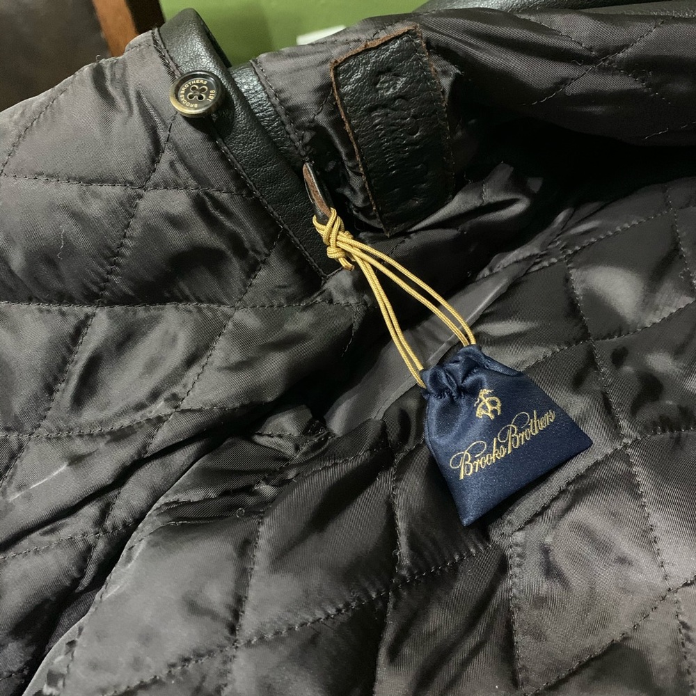 Brooks Brothers leather coat